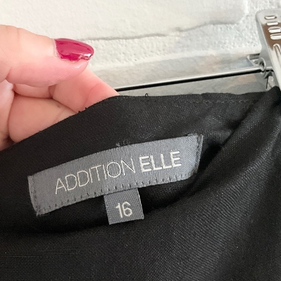 AdditionElle Midi Skirt Linen Black Floral Roses red Embrodered Dark romantic 16 - Picture 4 of 10